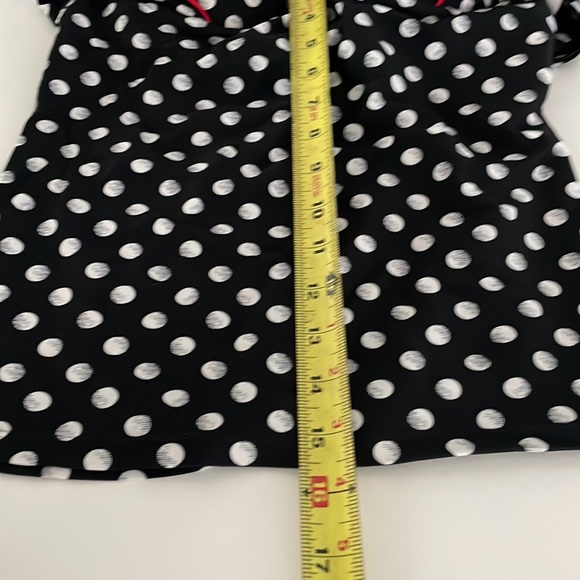 M (8-10) Santorini Collection polka dot tankini black/white/red/gold - Picture 6 of 8